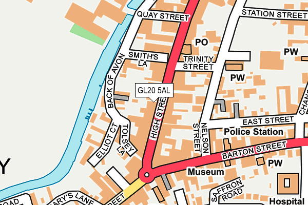 Map of TEWKESBURY CLOUDS LTD at local scale
