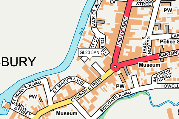 GL20 5AN map - OS OpenMap – Local (Ordnance Survey)