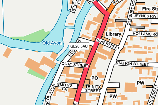GL20 5AU map - OS OpenMap – Local (Ordnance Survey)