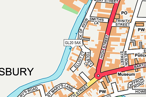 GL20 5AX map - OS OpenMap – Local (Ordnance Survey)