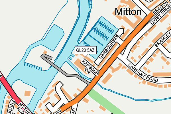 GL20 5AZ map - OS OpenMap – Local (Ordnance Survey)