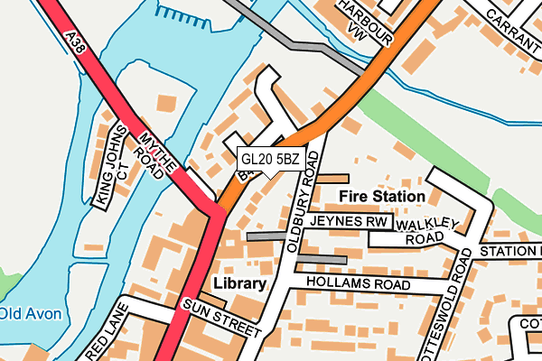 GL20 5BZ map - OS OpenMap – Local (Ordnance Survey)
