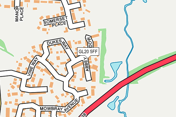 GL20 5FF map - OS OpenMap – Local (Ordnance Survey)