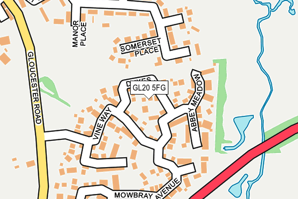 GL20 5FG map - OS OpenMap – Local (Ordnance Survey)