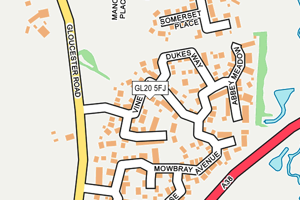GL20 5FJ map - OS OpenMap – Local (Ordnance Survey)