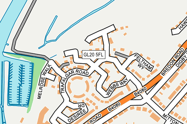 GL20 5FL map - OS OpenMap – Local (Ordnance Survey)