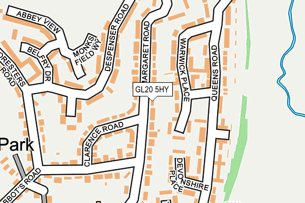 GL20 5HY map - OS OpenMap – Local (Ordnance Survey)