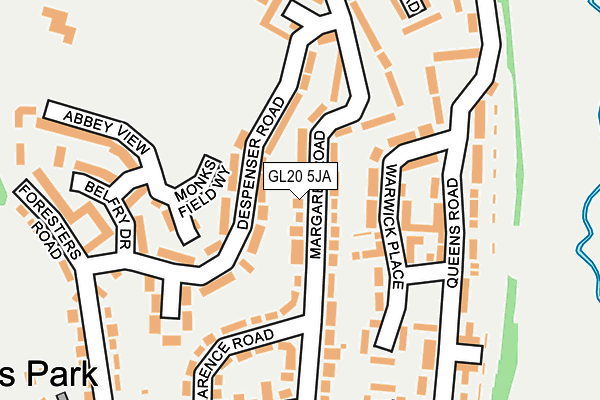 GL20 5JA map - OS OpenMap – Local (Ordnance Survey)