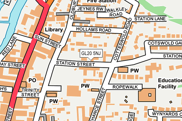 GL20 5NJ map - OS OpenMap – Local (Ordnance Survey)