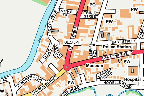 GL20 5PF map - OS OpenMap – Local (Ordnance Survey)