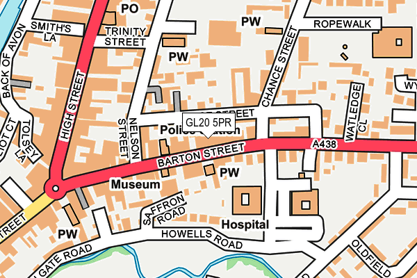 GL20 5PR map - OS OpenMap – Local (Ordnance Survey)