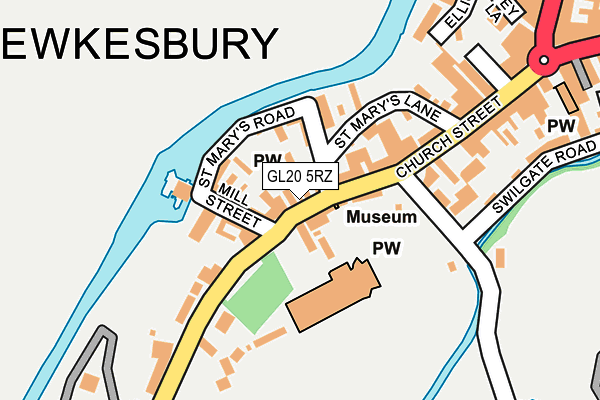 Map of DEVINE BUILDERS TEWKESBURY LTD at local scale