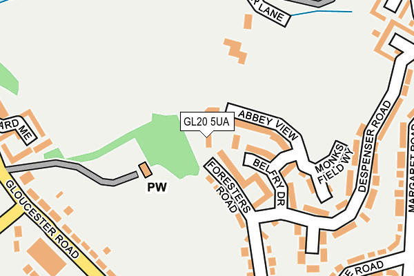 GL20 5UA map - OS OpenMap – Local (Ordnance Survey)
