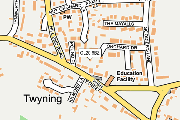 GL20 6BZ map - OS OpenMap – Local (Ordnance Survey)