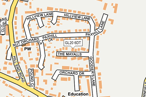 GL20 6DT map - OS OpenMap – Local (Ordnance Survey)