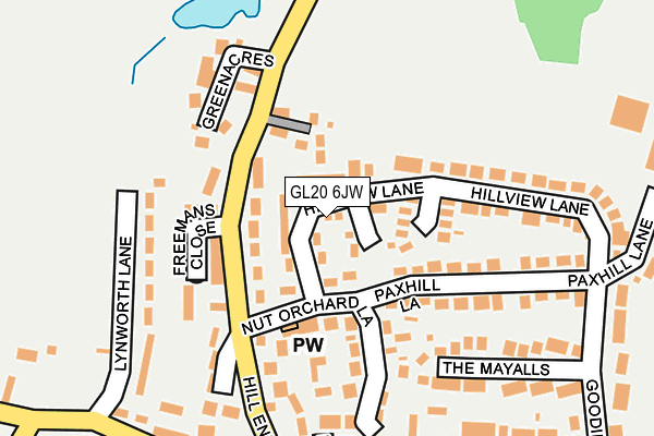 GL20 6JW map - OS OpenMap – Local (Ordnance Survey)