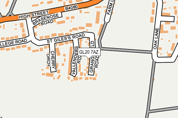 GL20 7AZ map - OS OpenMap – Local (Ordnance Survey)