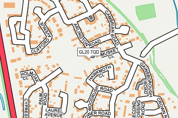 GL20 7QD map - OS OpenMap – Local (Ordnance Survey)