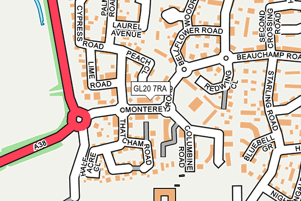 GL20 7RA map - OS OpenMap – Local (Ordnance Survey)