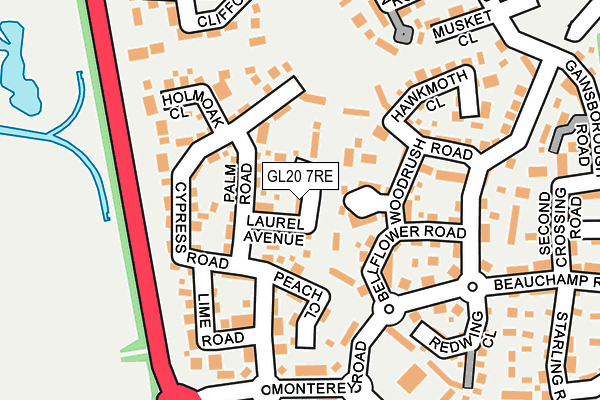 GL20 7RE map - OS OpenMap – Local (Ordnance Survey)