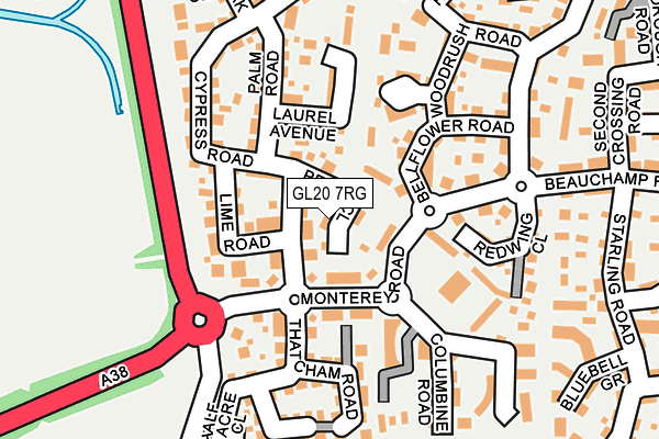 GL20 7RG map - OS OpenMap – Local (Ordnance Survey)