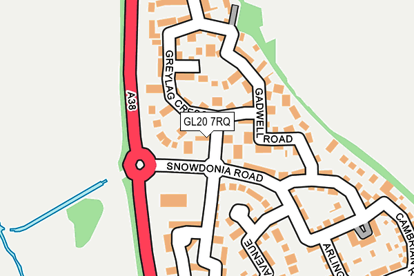 GL20 7RQ map - OS OpenMap – Local (Ordnance Survey)