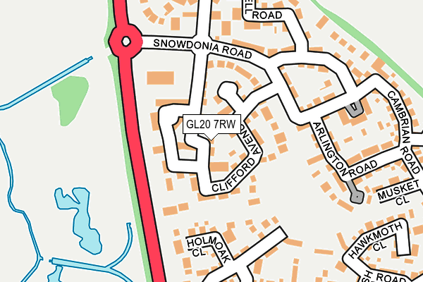 GL20 7RW map - OS OpenMap – Local (Ordnance Survey)