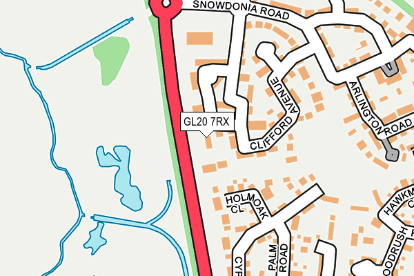 GL20 7RX map - OS OpenMap – Local (Ordnance Survey)