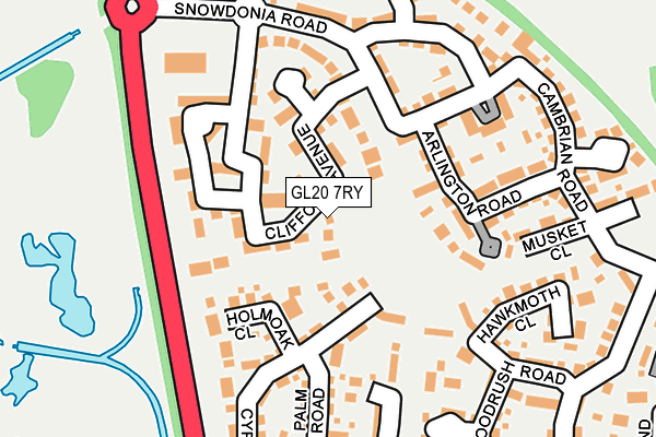 GL20 7RY map - OS OpenMap – Local (Ordnance Survey)