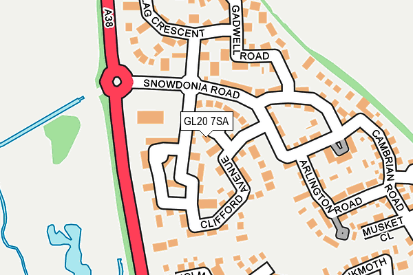GL20 7SA map - OS OpenMap – Local (Ordnance Survey)