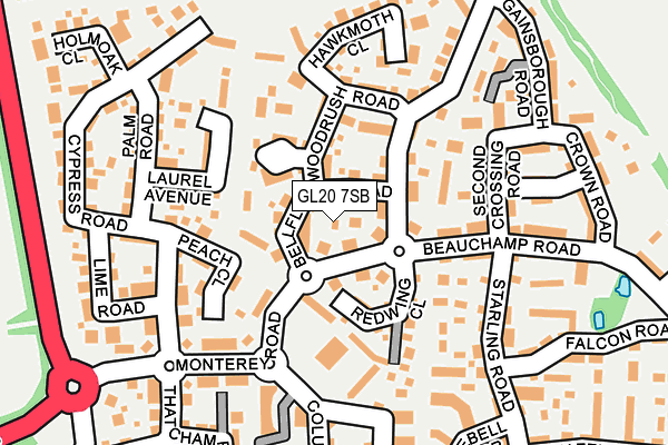 GL20 7SB map - OS OpenMap – Local (Ordnance Survey)