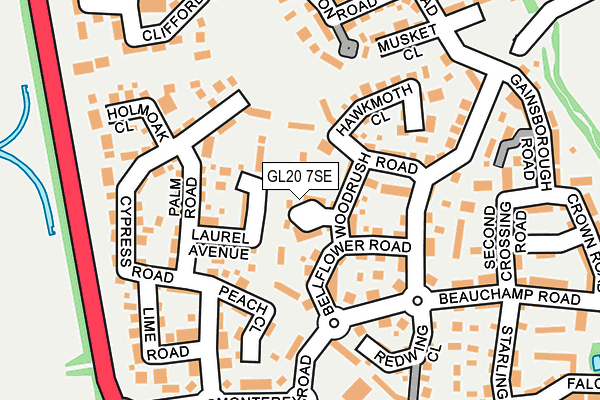 GL20 7SE map - OS OpenMap – Local (Ordnance Survey)