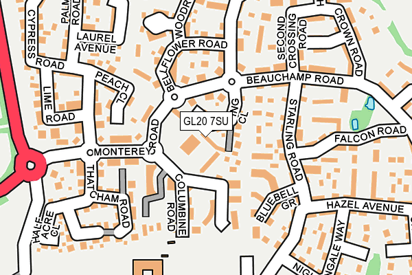 GL20 7SU map - OS OpenMap – Local (Ordnance Survey)