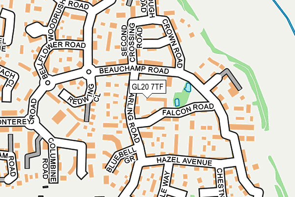 GL20 7TF map - OS OpenMap – Local (Ordnance Survey)