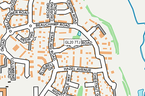 GL20 7TJ map - OS OpenMap – Local (Ordnance Survey)