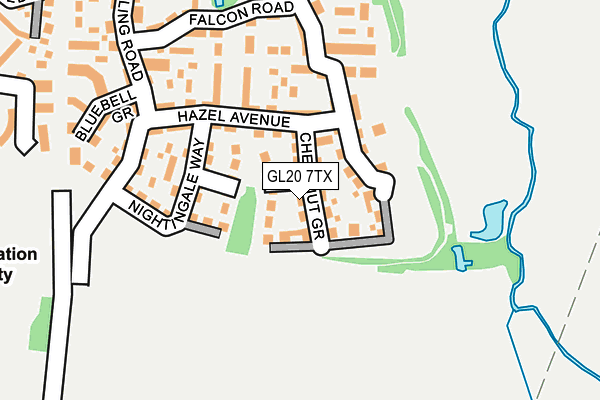 GL20 7TX map - OS OpenMap – Local (Ordnance Survey)