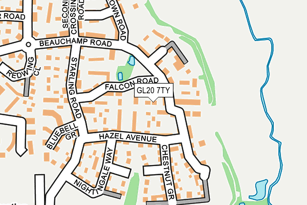 GL20 7TY map - OS OpenMap – Local (Ordnance Survey)