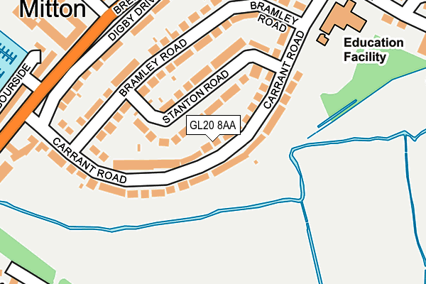 GL20 8AA map - OS OpenMap – Local (Ordnance Survey)