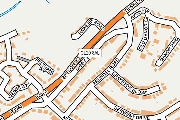 GL20 8AL map - OS OpenMap – Local (Ordnance Survey)