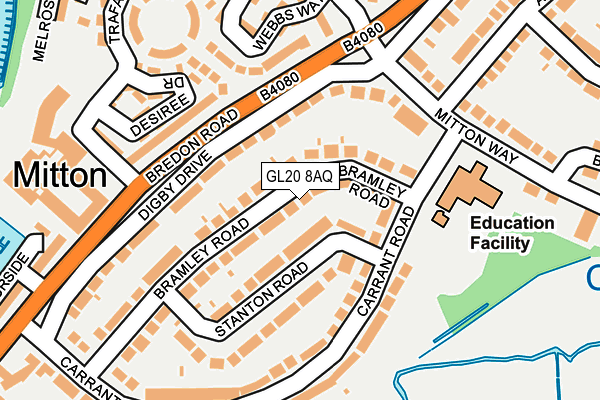 GL20 8AQ map - OS OpenMap – Local (Ordnance Survey)