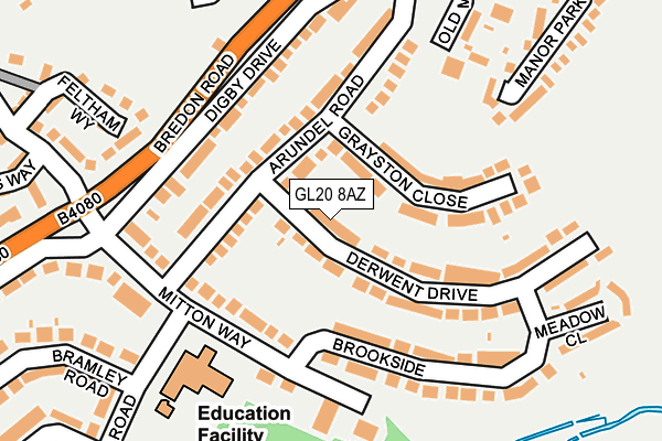 GL20 8AZ map - OS OpenMap – Local (Ordnance Survey)