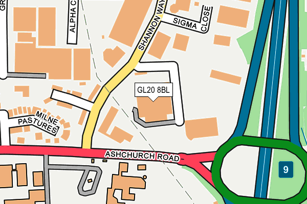 GL20 8BL map - OS OpenMap – Local (Ordnance Survey)