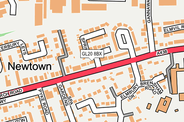 GL20 8BX map - OS OpenMap – Local (Ordnance Survey)