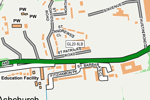 GL20 8LB map - OS OpenMap – Local (Ordnance Survey)