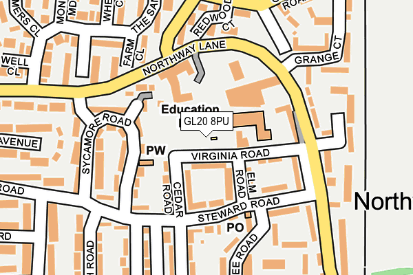 GL20 8PU map - OS OpenMap – Local (Ordnance Survey)