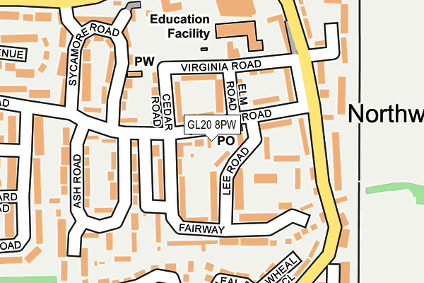 GL20 8PW map - OS OpenMap – Local (Ordnance Survey)