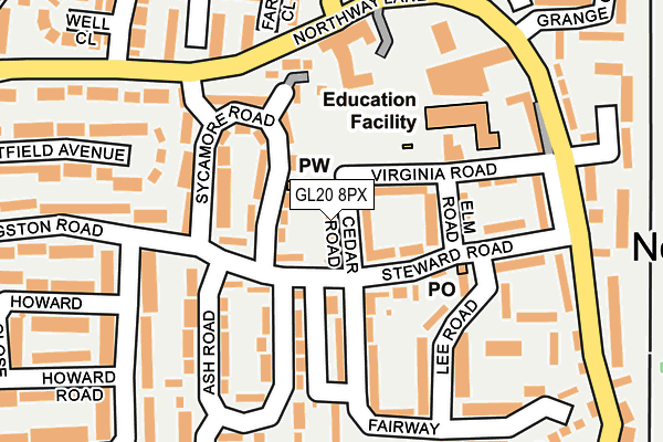 GL20 8PX map - OS OpenMap – Local (Ordnance Survey)