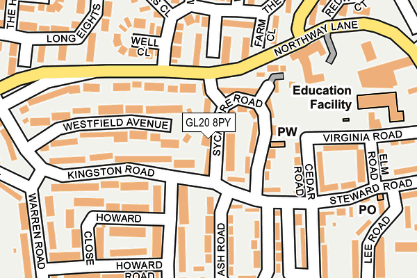 GL20 8PY map - OS OpenMap – Local (Ordnance Survey)