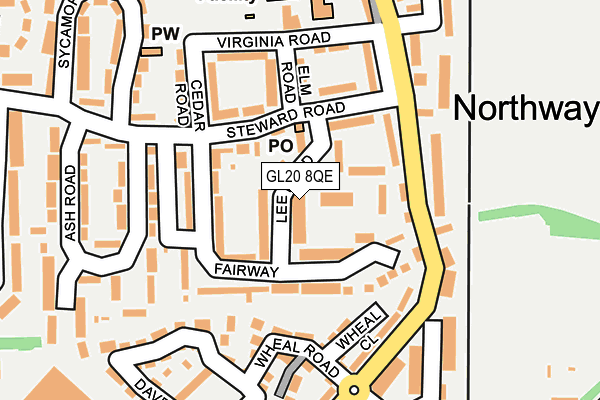 GL20 8QE map - OS OpenMap – Local (Ordnance Survey)