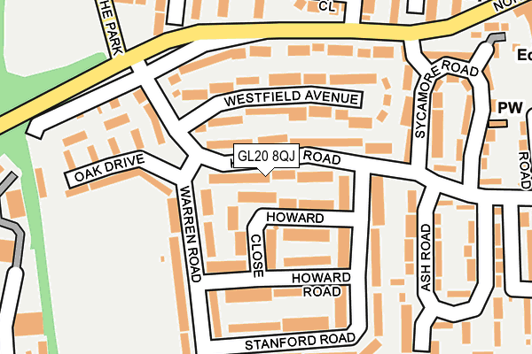GL20 8QJ map - OS OpenMap – Local (Ordnance Survey)